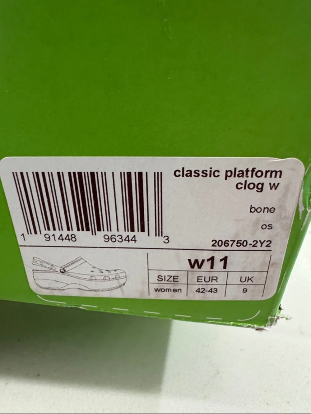 CROCS Platform Clog in Light Beige Shoes